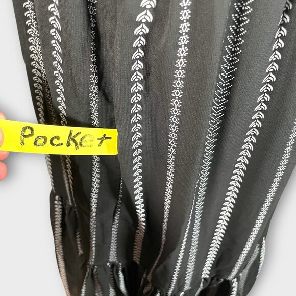 TORRID Super Soft Fit & Flare Dress SZ 1 (1X, 14-16) Tiered Pockets Black NEW - Picture 8 of 12